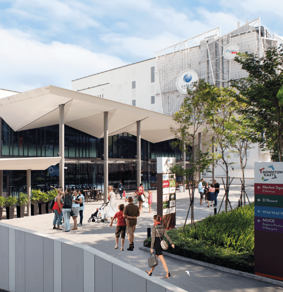 Downtown East integrated resort ecosystem with amenities